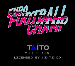 Euro Football Champ (Europe) Title Screen